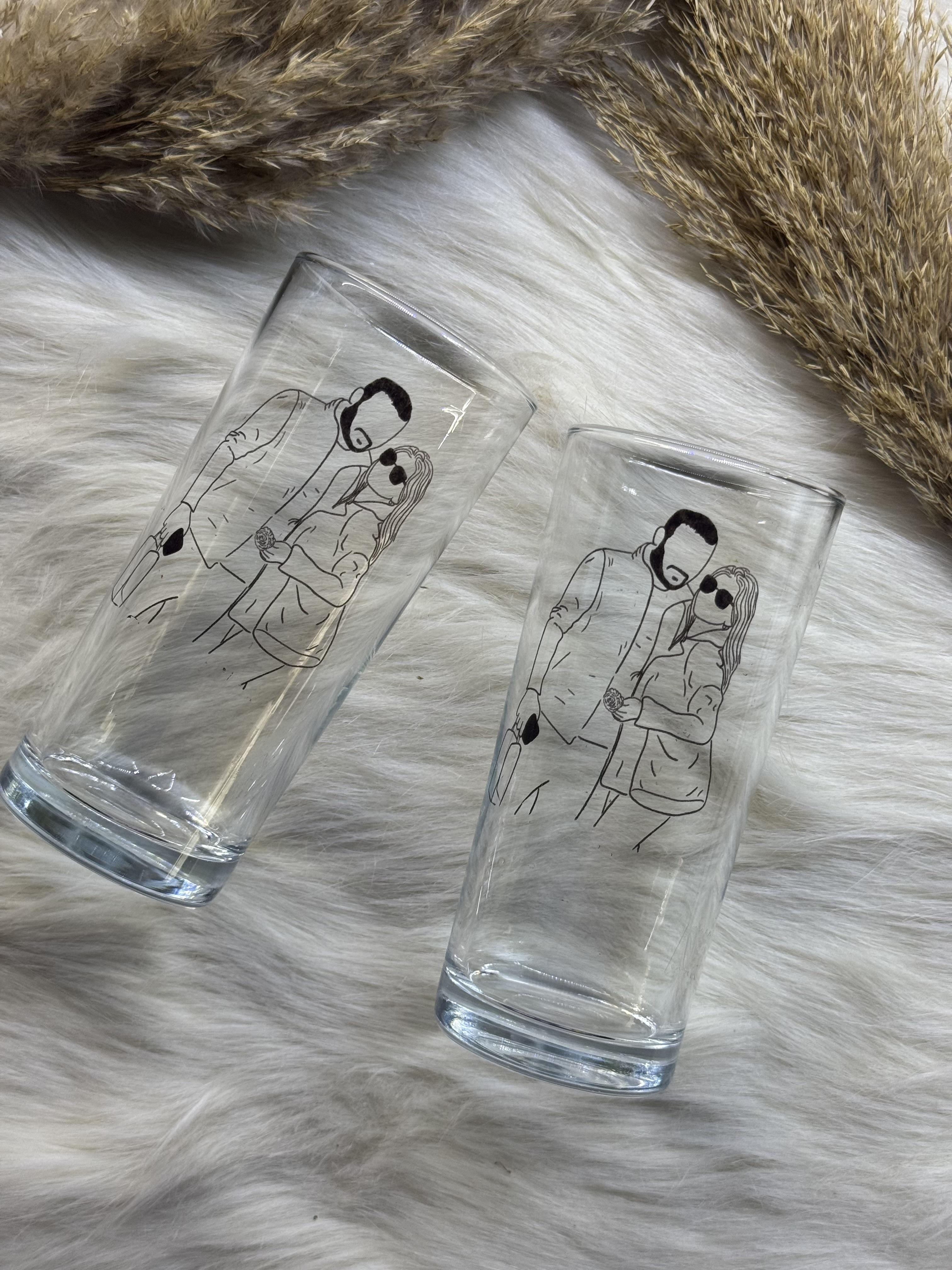 Rakı Bardağı 2'li - Çizgisel Tasarım 